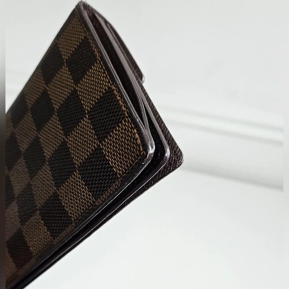Louis Vuitton Damier Ebene Portefeuille Accordeon Chain Long Wallet